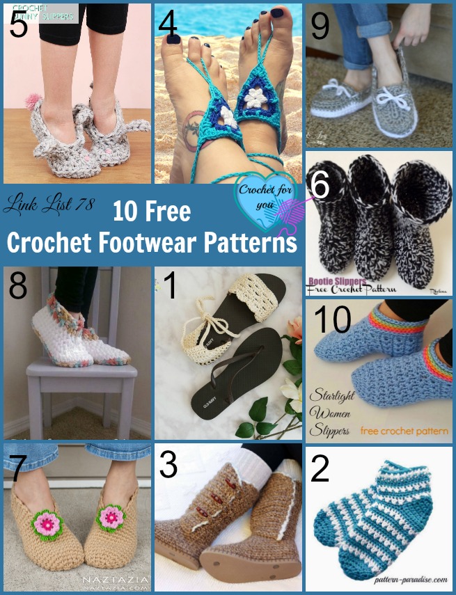 10 Free Crochet Footwear Patterns