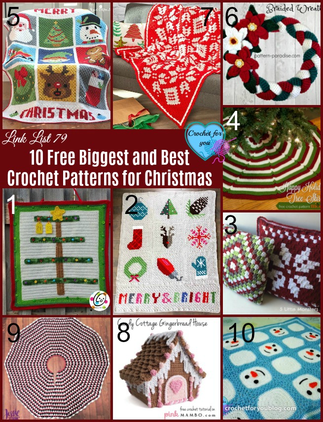 10 Free Biggest and Best Crochet Patterns for Christmas