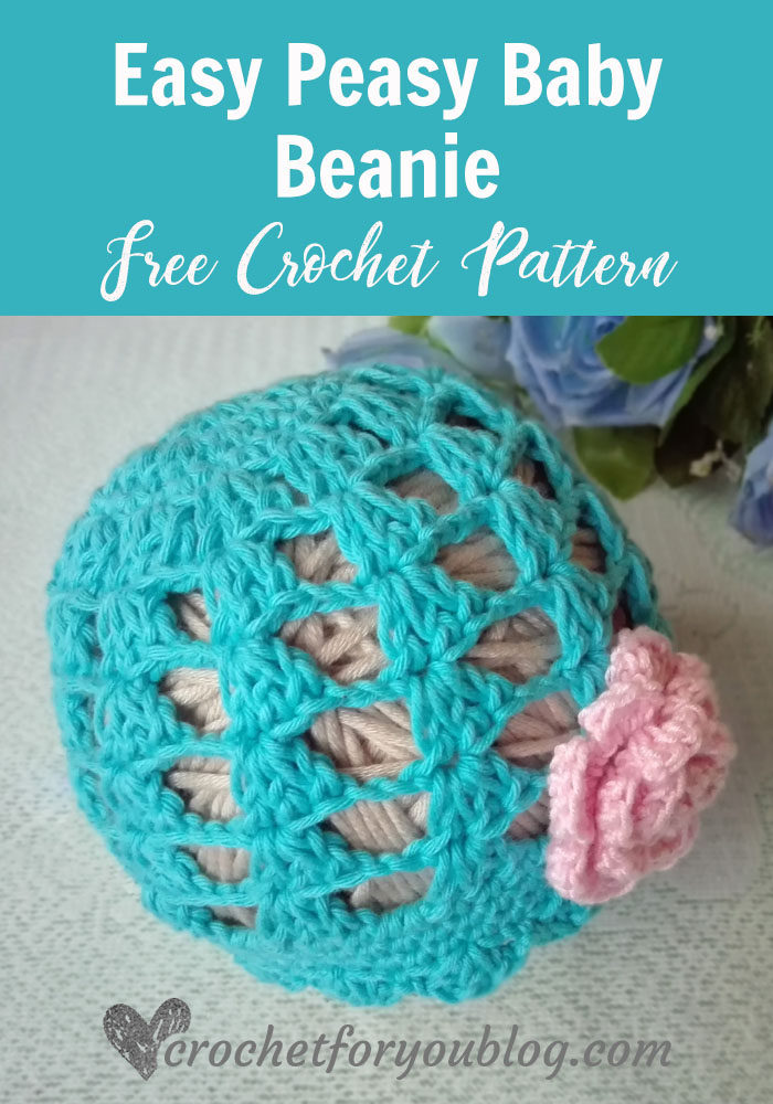 Easy Peasy Baby Beanie - free crochet pattern