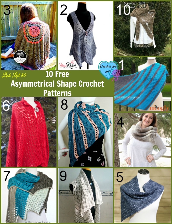 10 Free Asymmetrical Shape Crochet Patterns