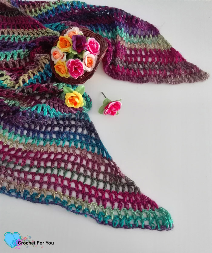 Crochet Angled Mesh Scarf Free Pattern