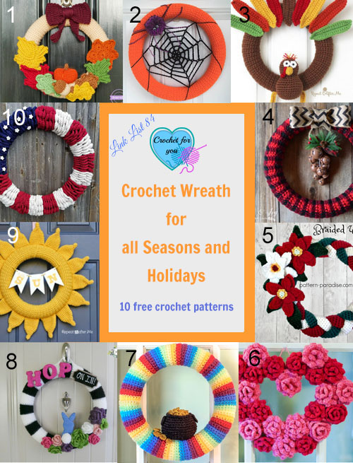10 Free Crochet Wreath Patterns.