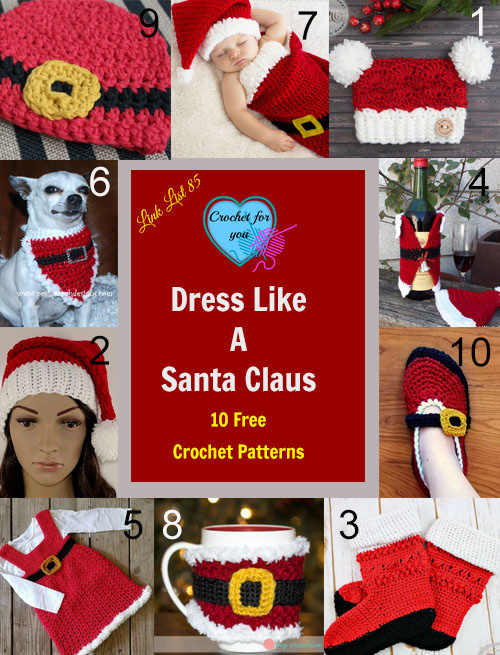 Link list 85 Dress Like a Santa Claus 10 Free Crochet Patterns