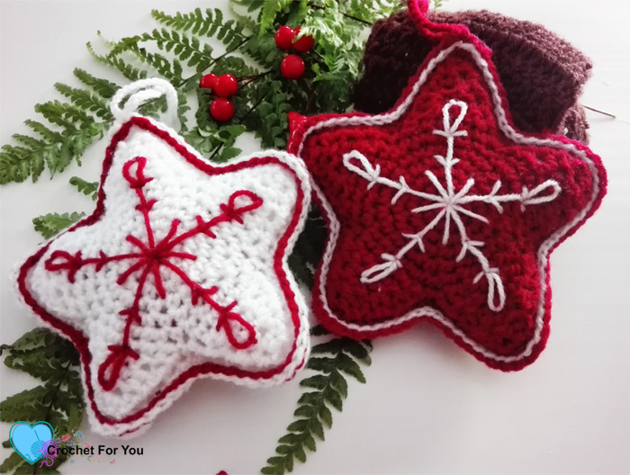 Crochet Stars Christmas Ornament Free Pattern Crochet For You