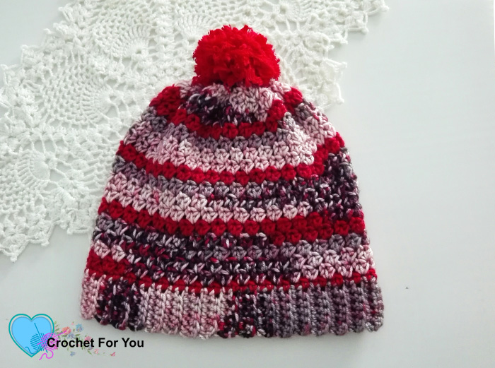 Winter's Cerise Crochet Slouch Free Pattern