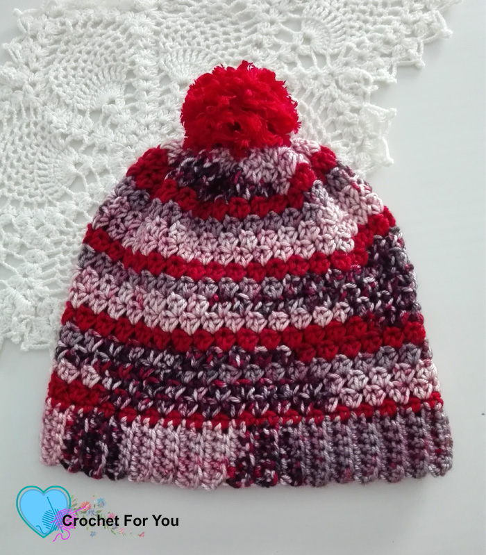 Winter's Cerise Crochet Slouch Free Pattern