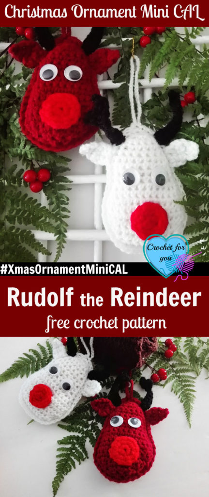 Christmas Ornament Mini CAL – Crochet Rudolf the Reindeer