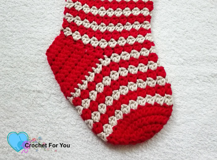 Jolly Pebbles Christmas Stocking Free Pattern