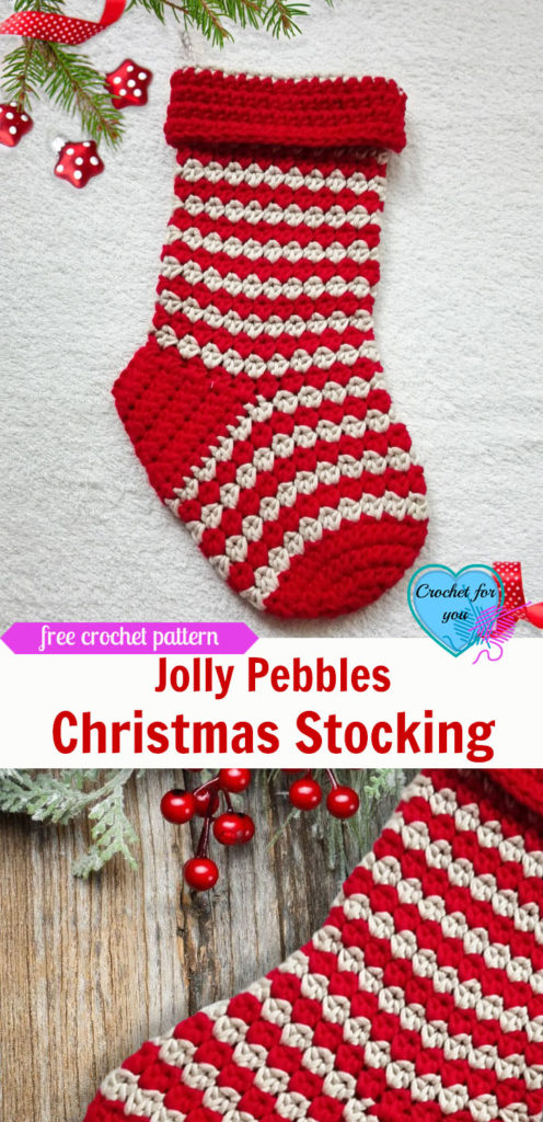 Jolly Pebbles Crochet Stocking Free Pattern