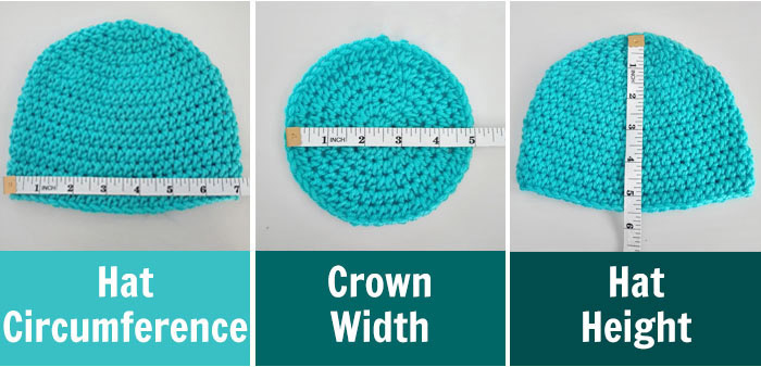 Crochet Hat Sizes Chart - Free Printable