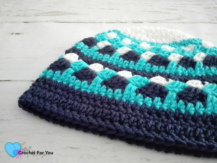 Ocean Shades Child Beanie (2-5 yrs) Free Crochet Pattern