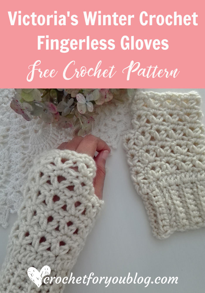 Victoria’s Winter Crochet Fingerless Gloves - free crochet pattern
