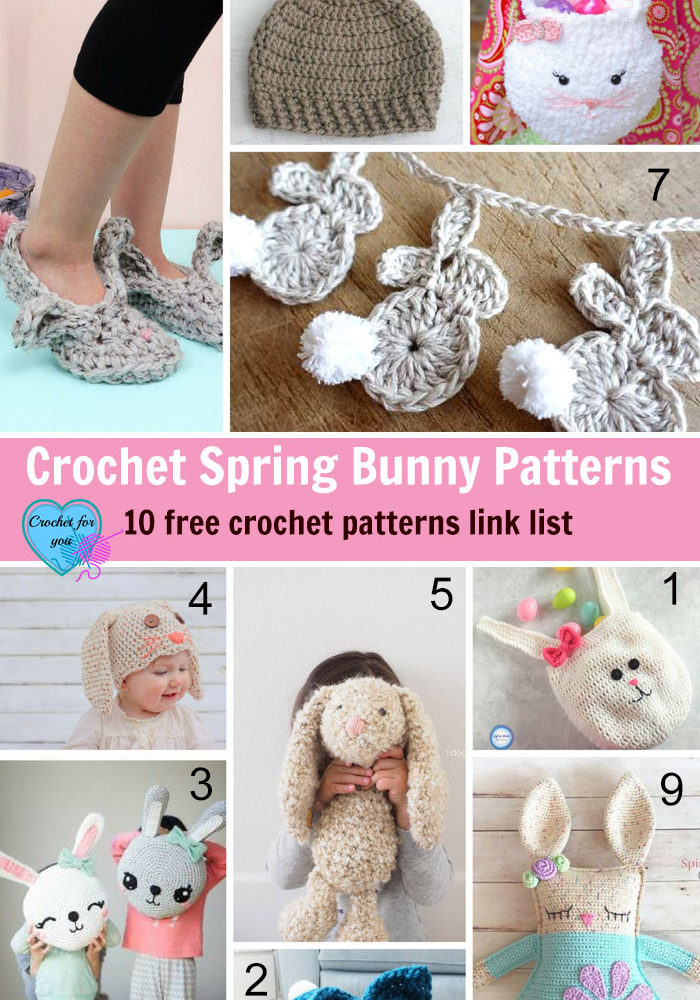 Crochet Spring Bunny Patterns - 10 free crochet patterns link list