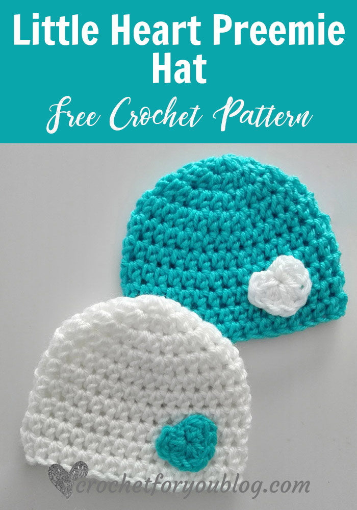 Little Heart Preemie Hat - free crochet pattern