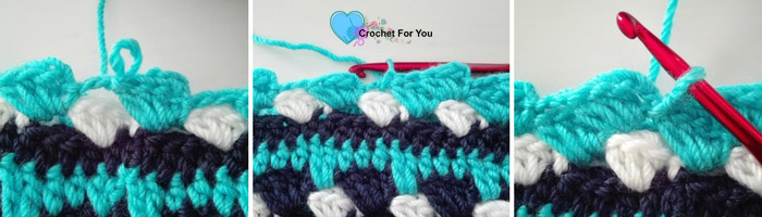 Ocean Shades Pompom Hat - free crochet pattern