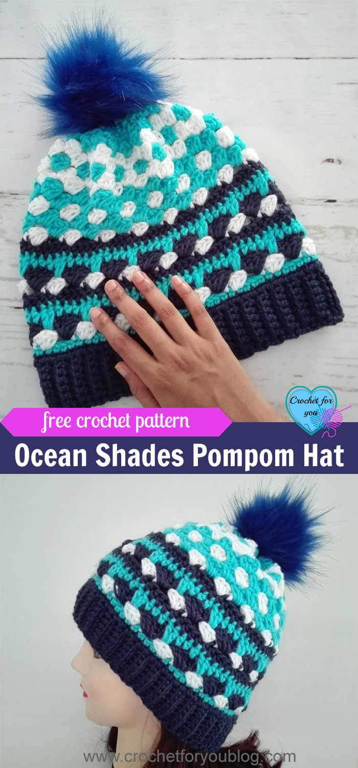 Ocean Shades Pompom Hat