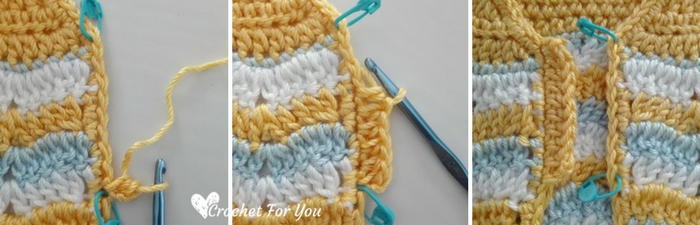 Crochet Chevron Spring Baby Cardigan - free pattern