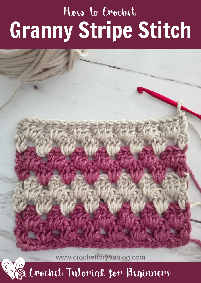 Crochet Granny Stripe Stitch Tutorial