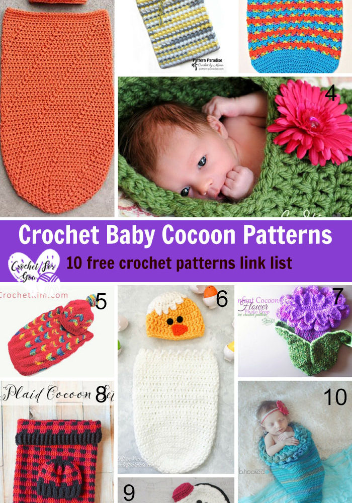 Crochet Baby Cocoon Patterns - 10 free crochet pattern l