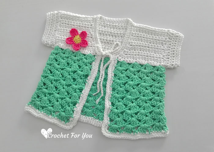 Crochet Cactus Baby Cardigan Free Pattern