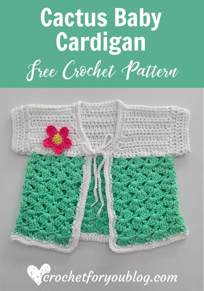 Crochet Cactus Baby Cardigan Free Pattern