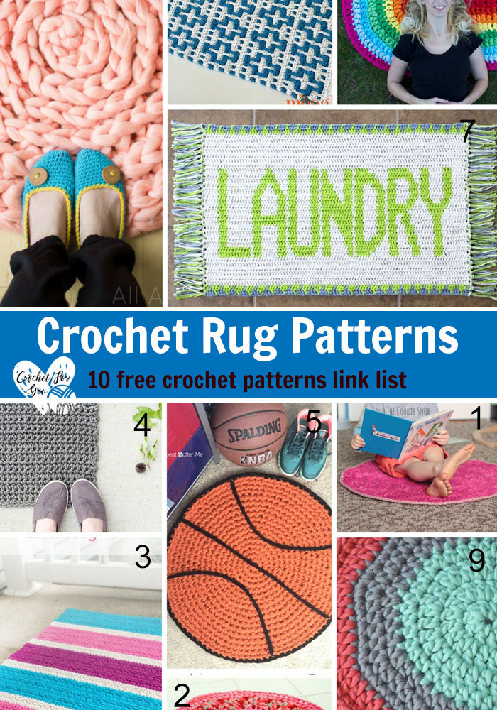 Crochet Rug Patterns -10 free crochet patterns link list