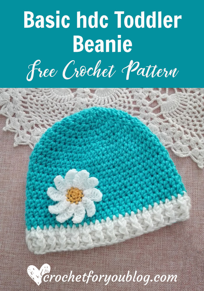 Crochet Basic hdc Toddler Beanie Free Pattern