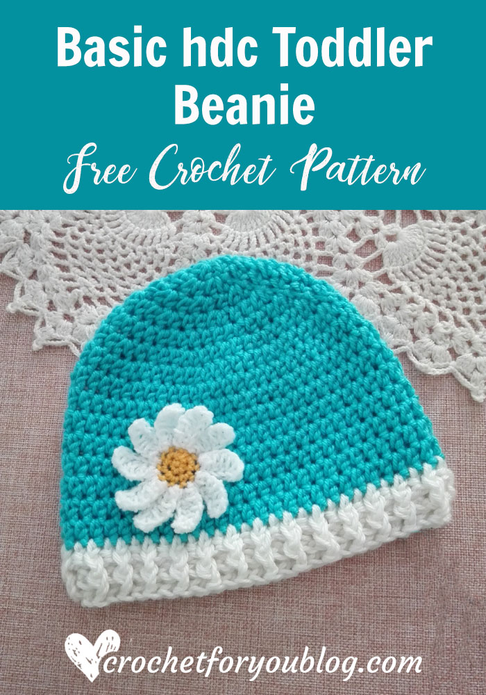 Crochet Basic hdc Toddler Beanie Free Pattern