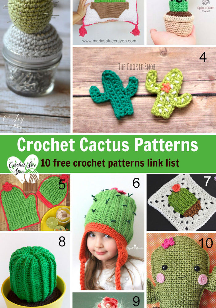 Crochet Cactus Patterns - 10 free crochet pattern link list