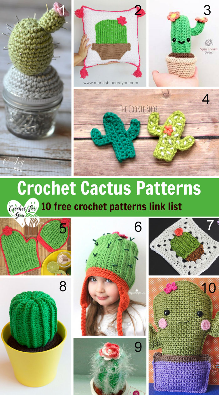 Crochet Cactus Patterns - 10 free crochet pattern link list