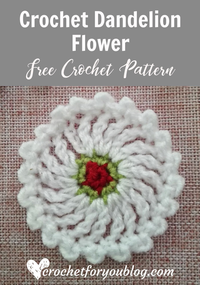 Crochet Dandelion Flower Free Pattern