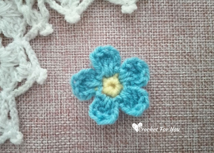 How to Crochet Flower Forget Me Not free crochet pattern