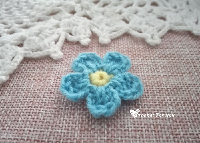 How to Crochet Flower Forget Me Not free crochet pattern