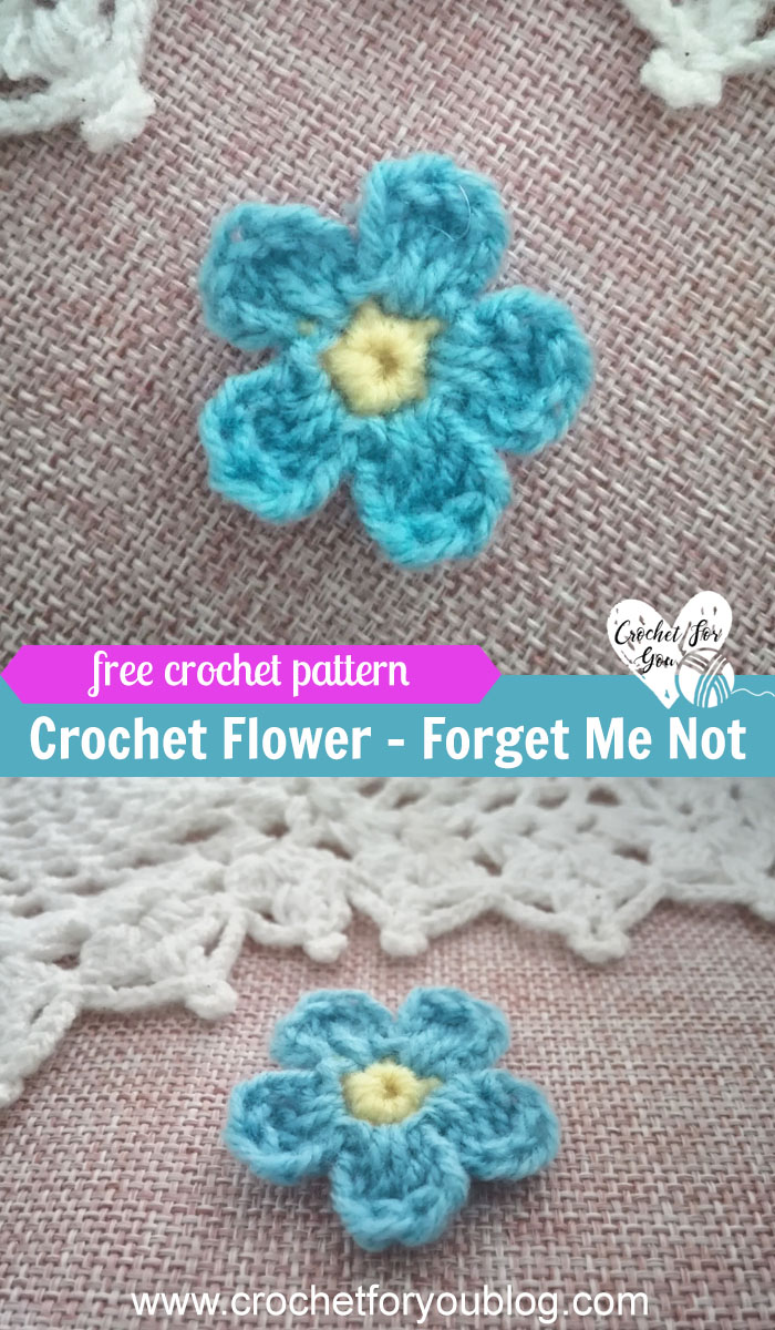 How to Crochet Flower Forget Me Not free crochet pattern