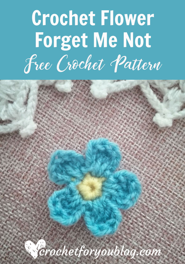 How to Crochet Flower Forget Me Not free crochet pattern