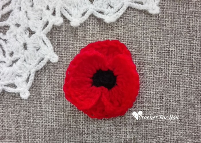 Crochet Poppy Flower Free Pattern