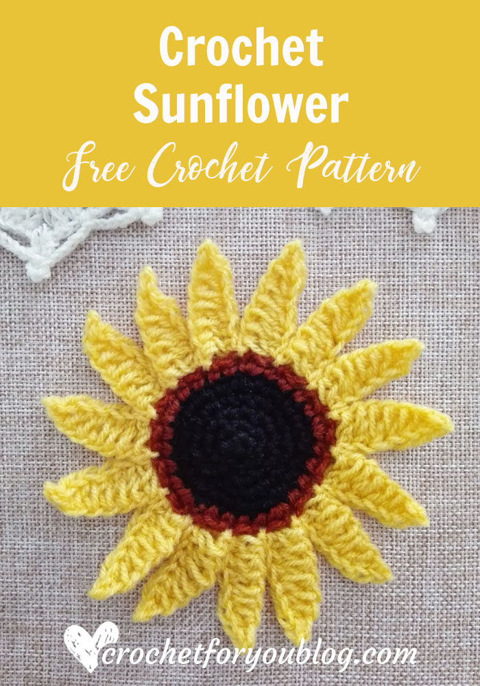 Crochet Sunflower Free Pattern
