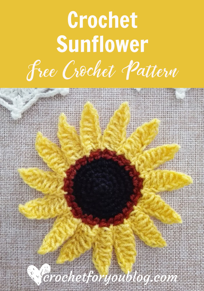 Crochet Sunflower Free Pattern