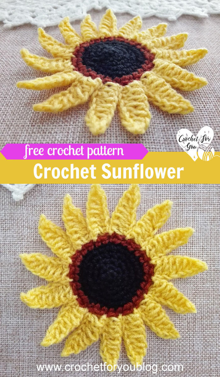 Crochet Sun Flower Free Pattern