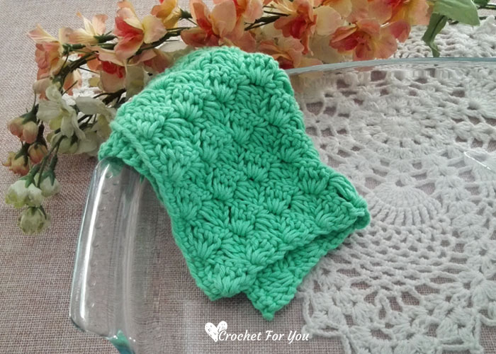 Crochet Tulip Stitch Dishcloth - free pattern