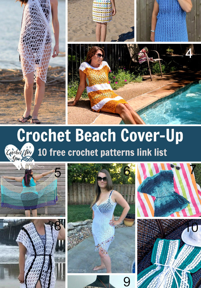 Crochet Beach Cover-Up - 10 free crochet pattern link list