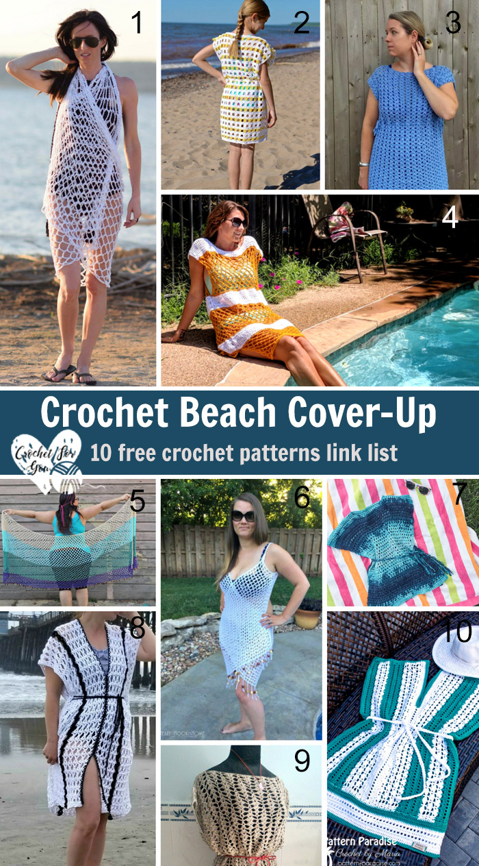 Crochet Beach Cover-Up - 10 free crochet pattern link list