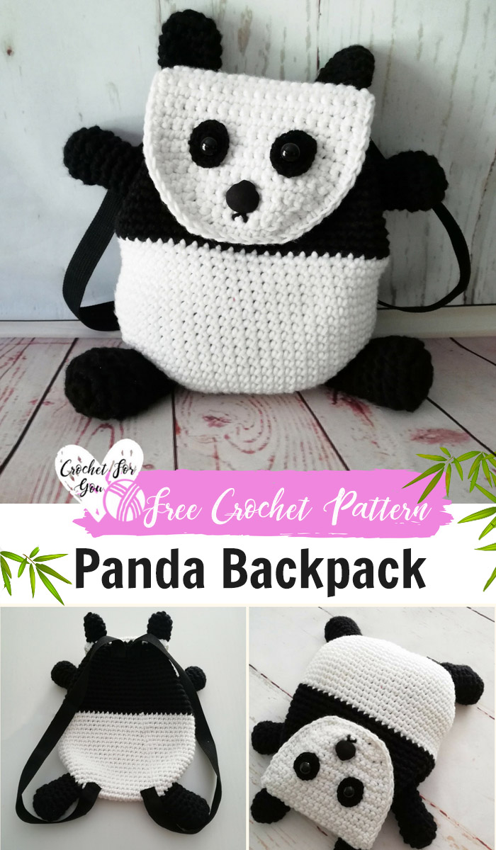 Crochet Panda Backpack Free Pattern