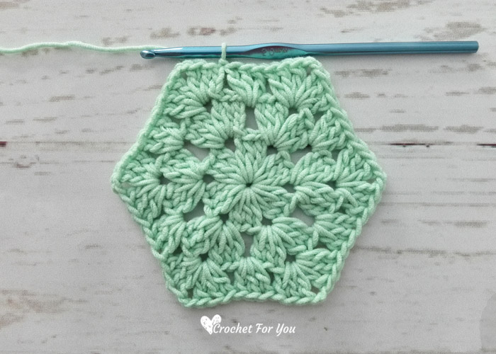 Crochet Granny Hexagon Free Pattern