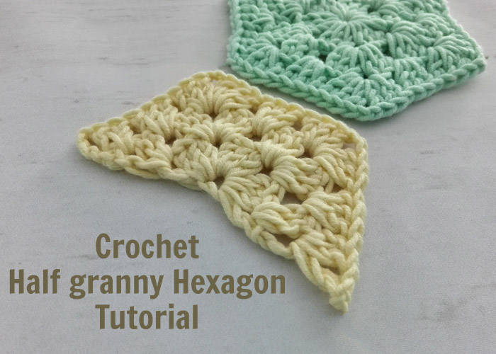 Crochet Half Granny Hexagon Free Pattern 