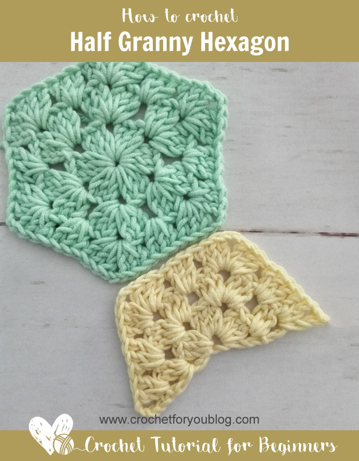 Crochet Half Granny Hexagon Free Pattern 