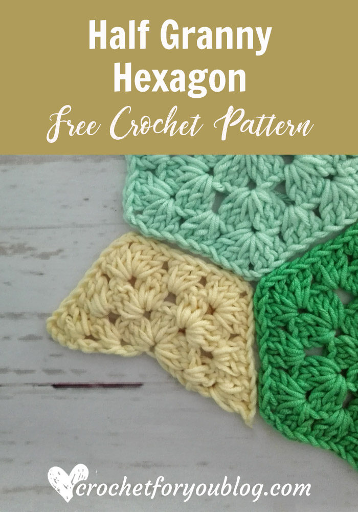 Half Granny Hexagon Free Pattern