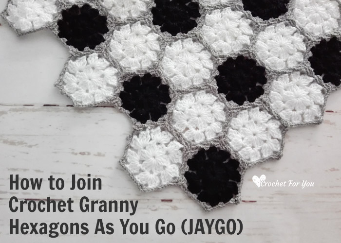 How to Join Crochet Granny Hexagons As You Go
