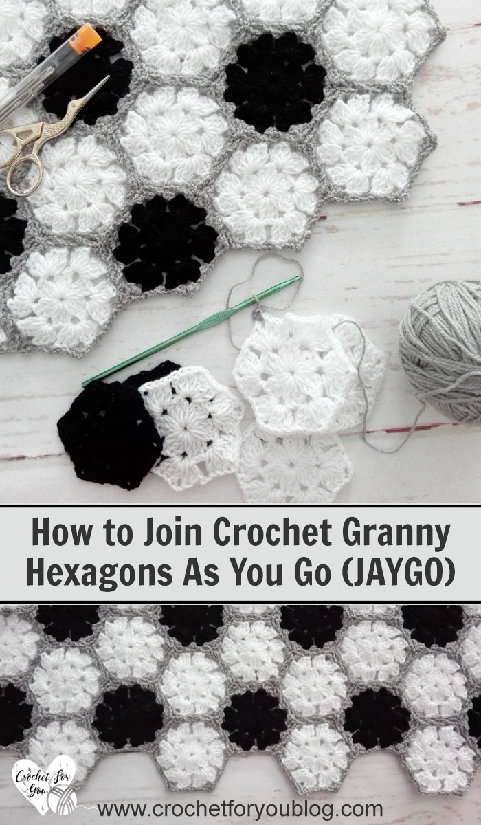 How to Join Crochet Granny Hexagons As You Go