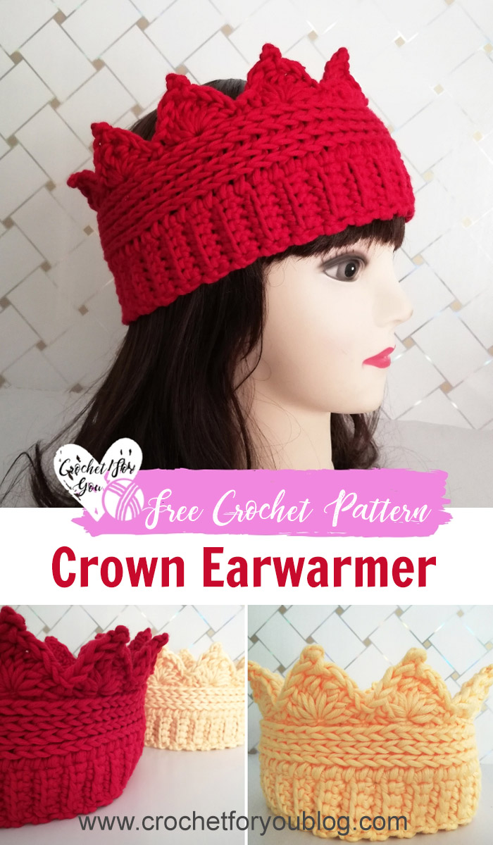 Crochet Crown Earwarmer Free Pattern
